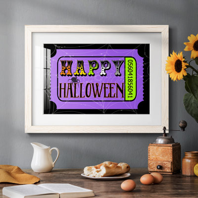 Happy Halloween Billet encadré sur papier