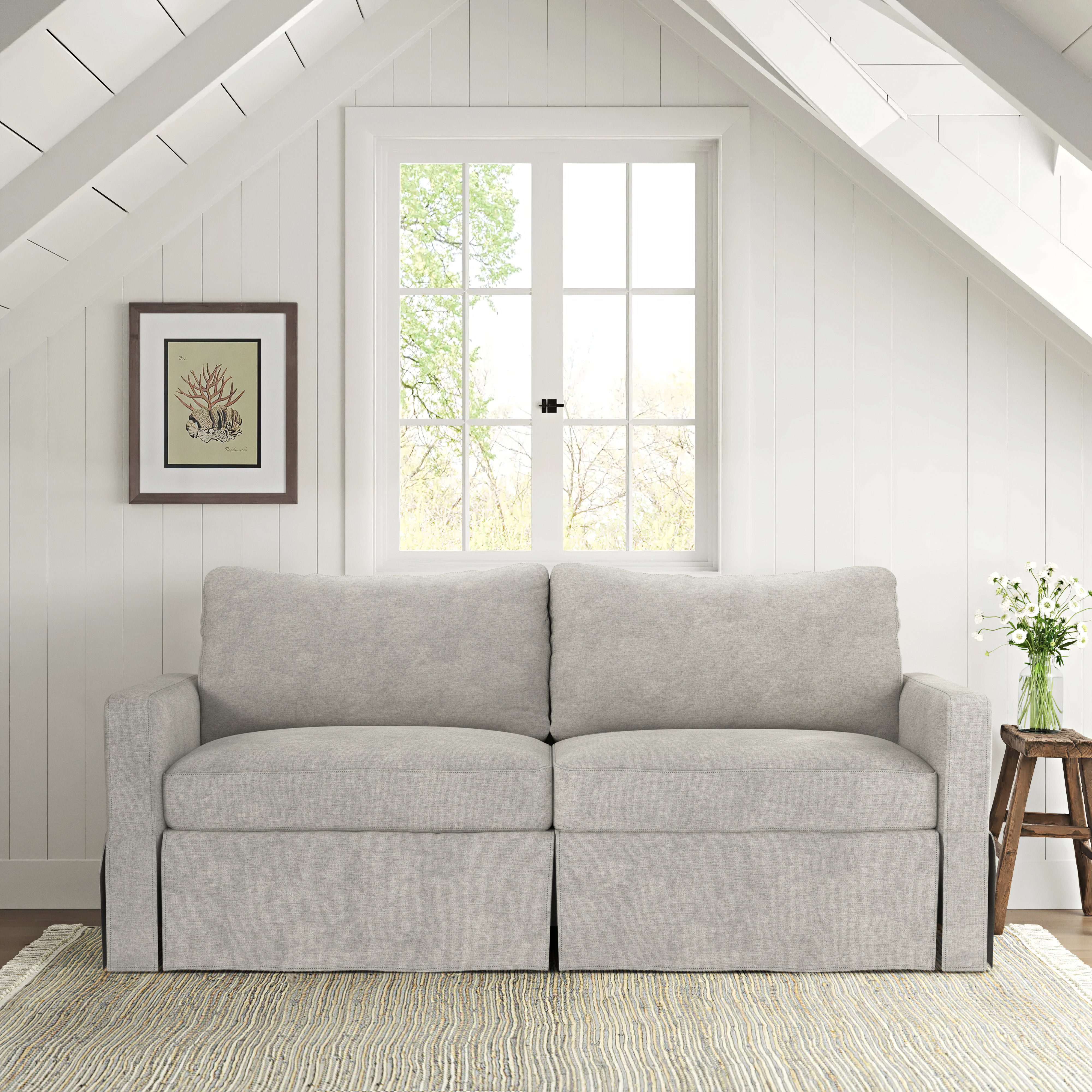 Alvina contemporary 2025 linen lounge sofa