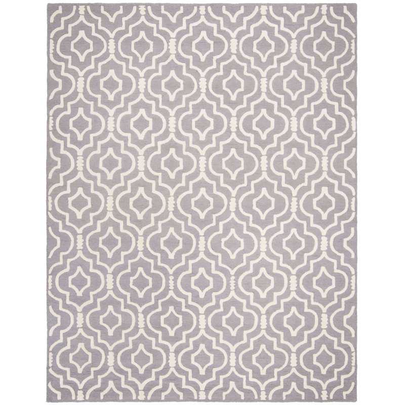 Cannen Hand Tufted Wool Geometric Rug, Rectangle 8' x 10'