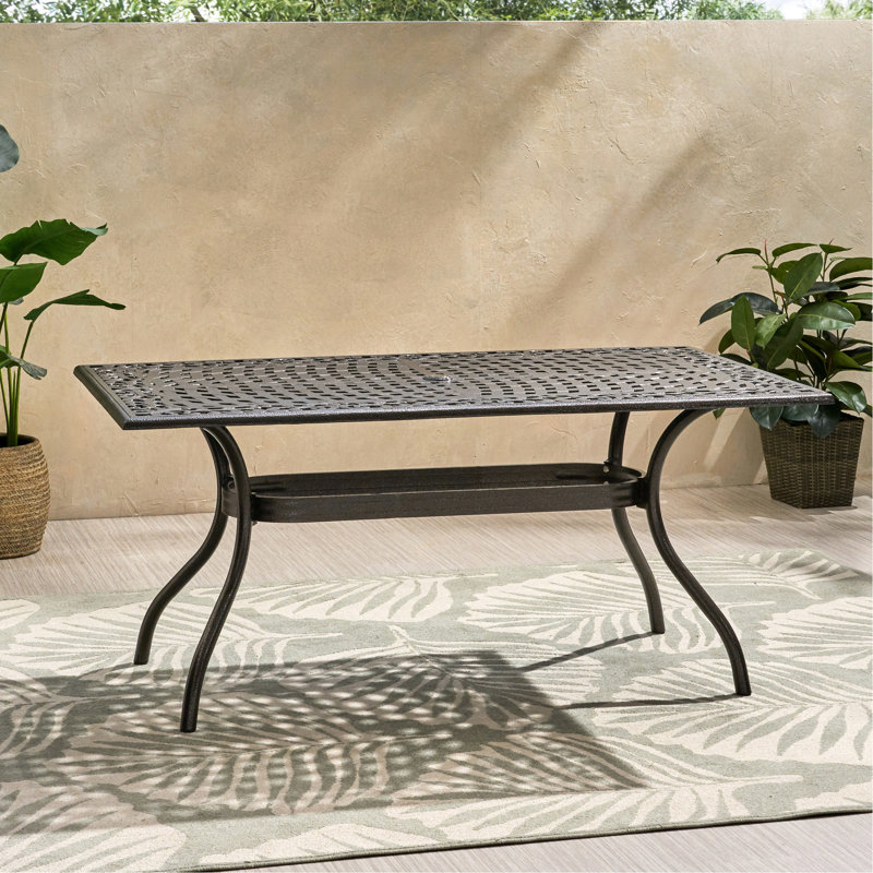Table rectangulaire en fonte d’aluminium
