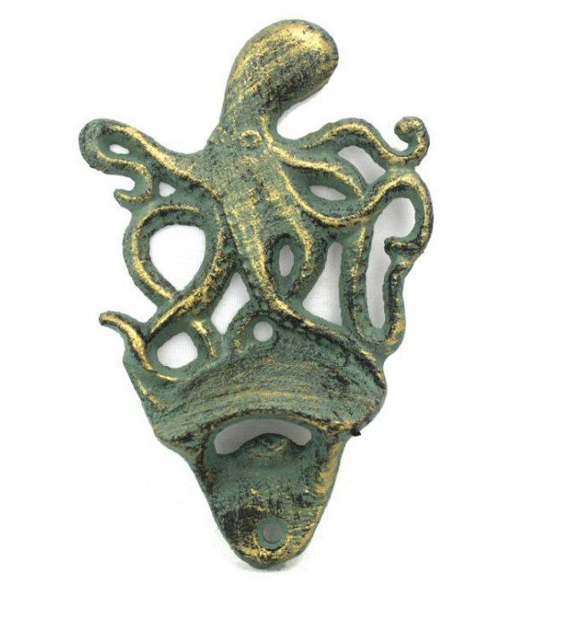 Ouvre-bouteille Faxon Octopus, Bronze antique