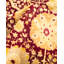 Tapis traditionnel bourgogne / caramel noué à la main de conception unique 5 pi 10 po x 9 pi 4 po Keller