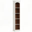 70.86" 5-Tier White & Oak Modern Slim Corner Cube Bookcase For Living Room, Office, Bedroom