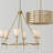 35" W x 31" H 6-Light Ring Chandelier in Aged Brass with Layered White and Clear Glass