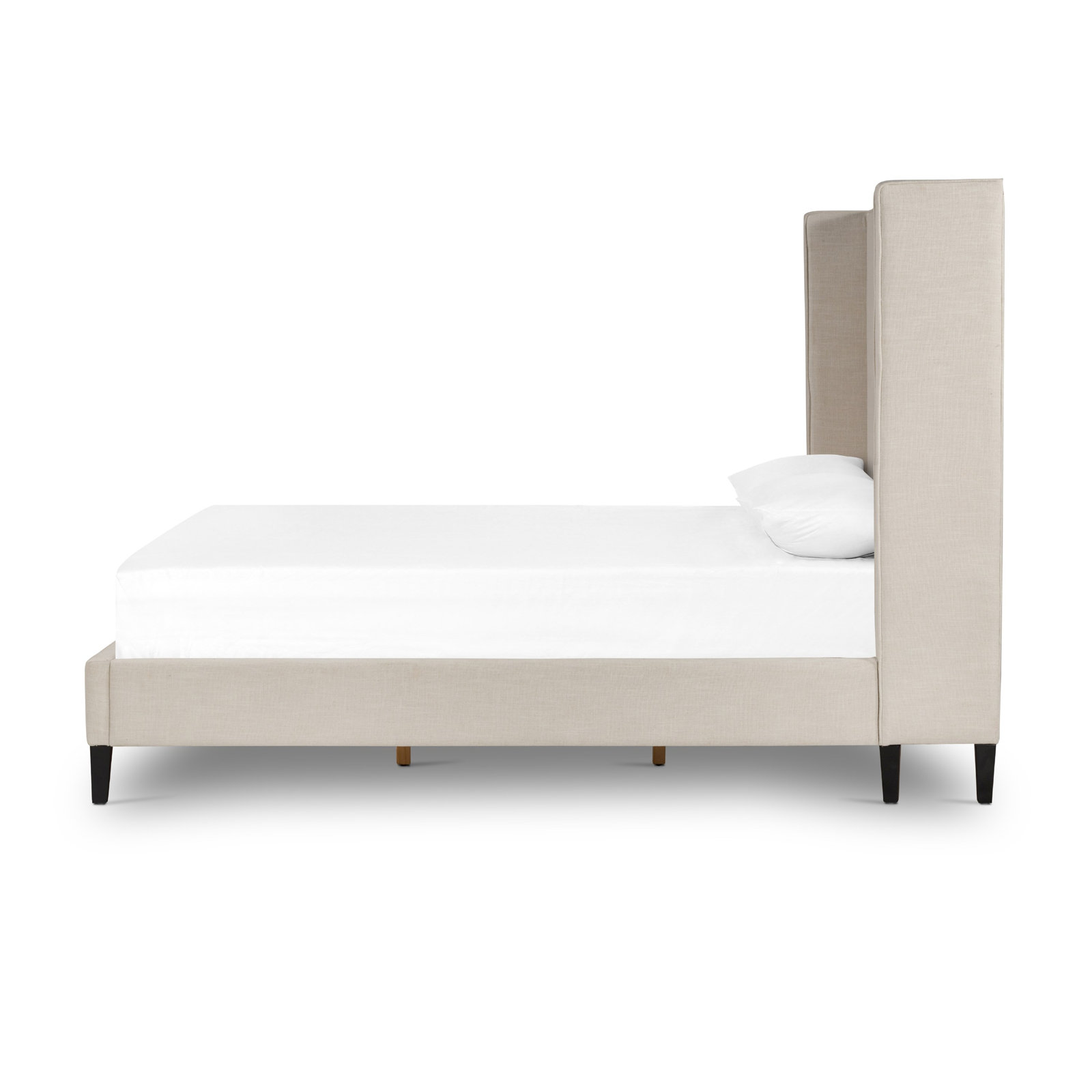 Cognac Wingback Bed, King