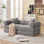 Modular Convertible Sofa Bed For Small Spaces, No Assembly Required, Removable Armrests, Corduroy Upholstery, Pink-1276049048