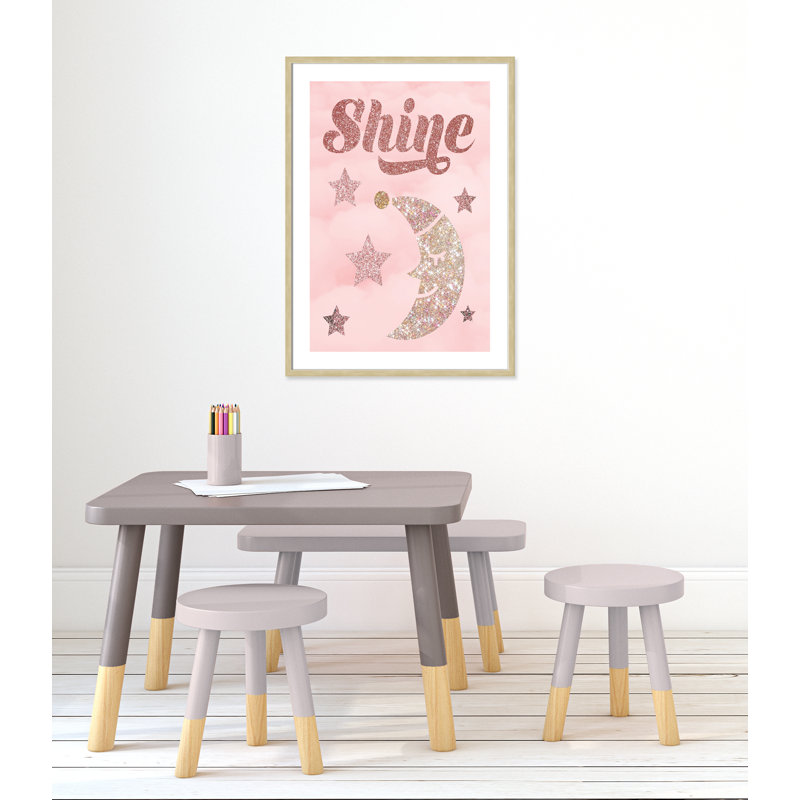 Paillettes, H 35,5 po x l 25,5 po x P 1,19 po, Cadre boîte champagne