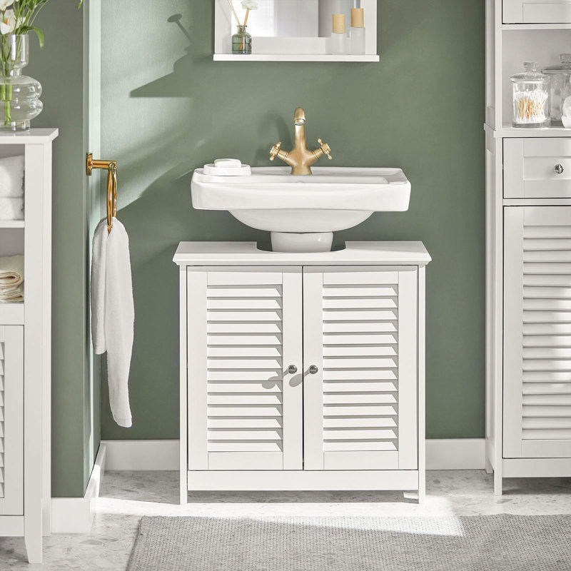 Lyonsdale 57cm Free-standing Single Bathroom Vanity Base, White