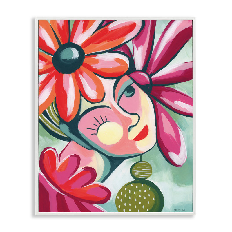 Giclée encadrée de rétro, jolie et lumineuse, design par Yvette St. Amant, H 14 po x l 11 po