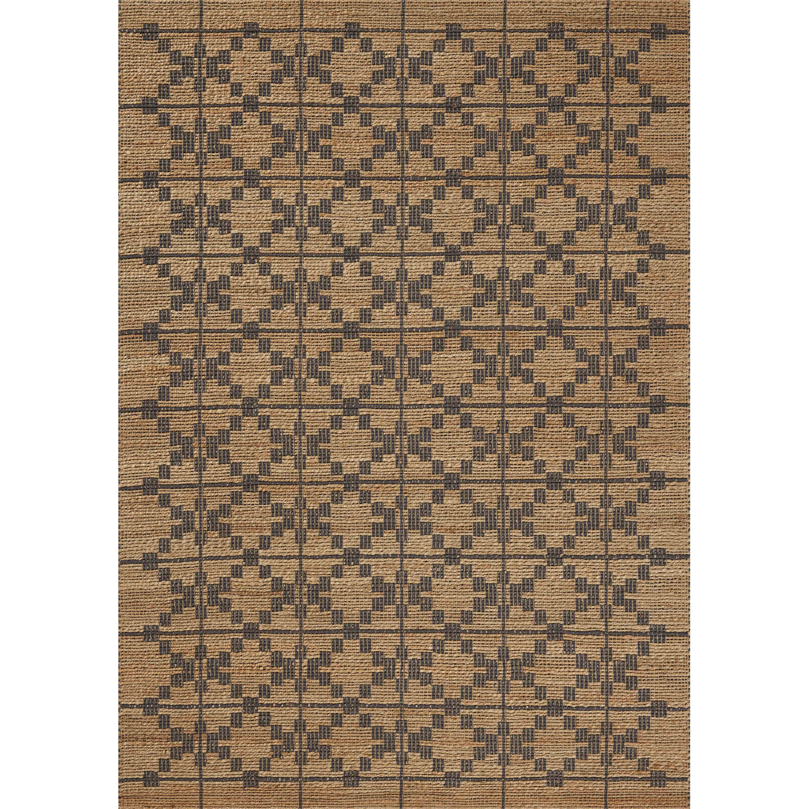 Chris Loves Julia x Loloi Judy Natural Graphite Rug, Rectangle 5' x 7'6"