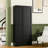 61" Black Metal Kitchen Pantry Cabinet Adjustable Storage with 4 Shelves