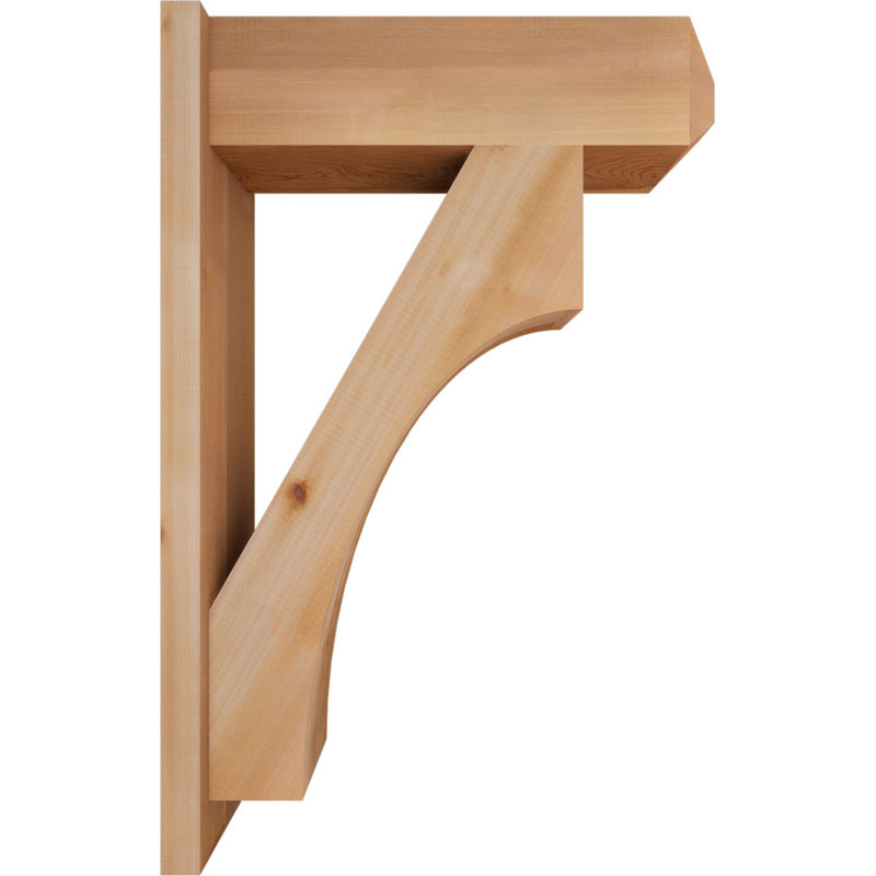 Persienne en bois rustique Westlake Craftsman, P 24 po x H 36 po, Cèdre rouge occidental l 7 1/2 po (lisse)