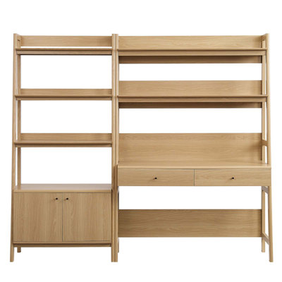Bureau et bibliothèque en bois 2 pièces Modway Bixby