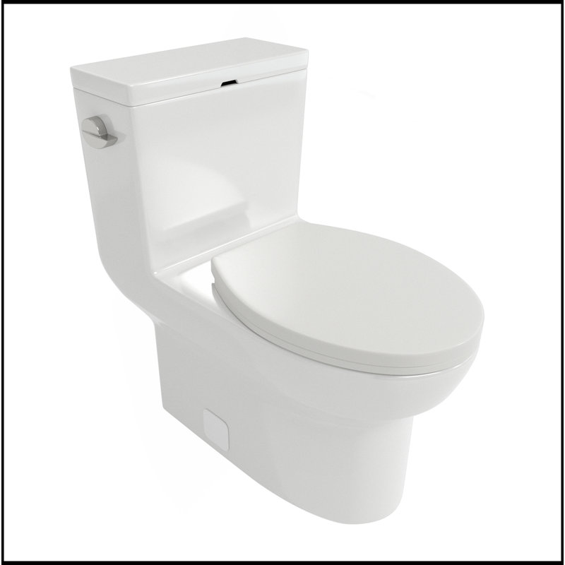 Modern Ceramic One Piece Toilet,Single Flush With Soft Clsoing Seat