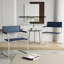 Chaise d'appoint Cantilever, chaises d'appoint, chaise de salle à manger, fauteuil avec cadre en acier inoxydable, chaise de bureau-30332199