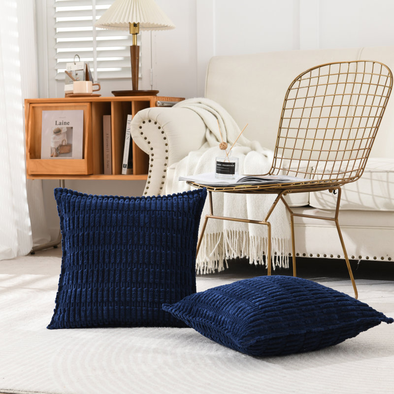  Housse pour repose-pieds Boucle, Carré 18 po, Bleu