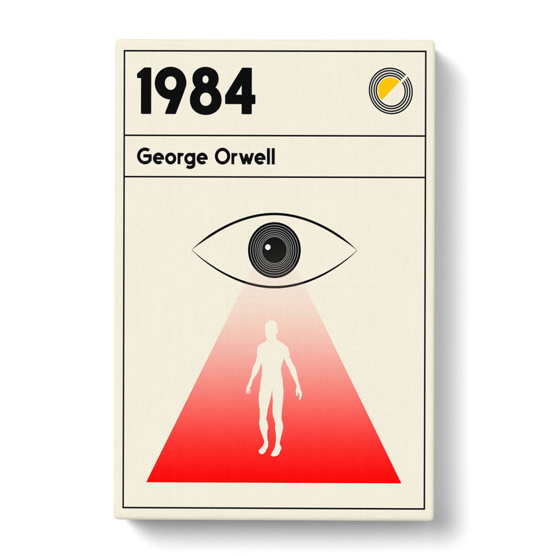 Book Cover 1984 George Orwell - Wrapped Canvas Print, 60cm H x 40cm W x 3cm D
