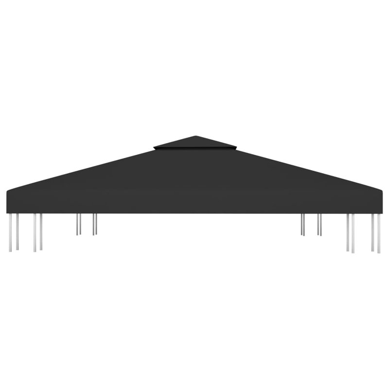 Centeio Dakota Fields Fabric Replacement Canopy for Gazebo, 300cm W x 300cm D, Black