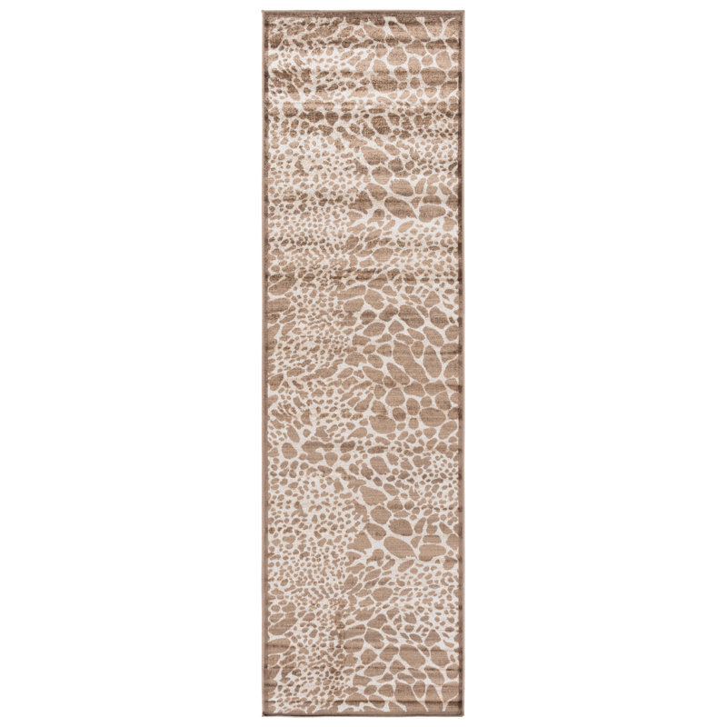 Tapis abstrait Latoya Performance, Tapis de couloir 2 pi 2 po x 8 pi