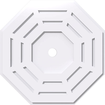 24"OD x 2"ID x 9 1/2"C x 1"P Westin Architectural Grade PVC Contemporary Ceiling Medallion