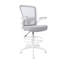 Tabouret de dessinateur Dea, accoudoirs rabattables, filet gris, repose-pieds chromé-118318907