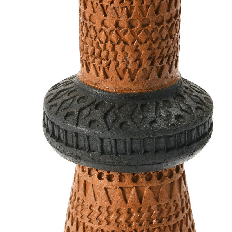 Handmade Debossed Terra-cotta Vase