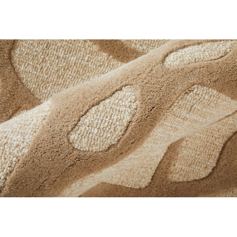Kimball Transitional Abstract Ivory Area Rug, Rectangle 5' x 8'