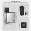 Silver Stainless SteelKitchen Waste System,Recycling Pedal Bin with Double Compartments,2x30L Double Bin for Recycling and Waste with 2Pedal