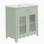 Meuble-lavabo 31 po avec verre trempé, vert-1925494145