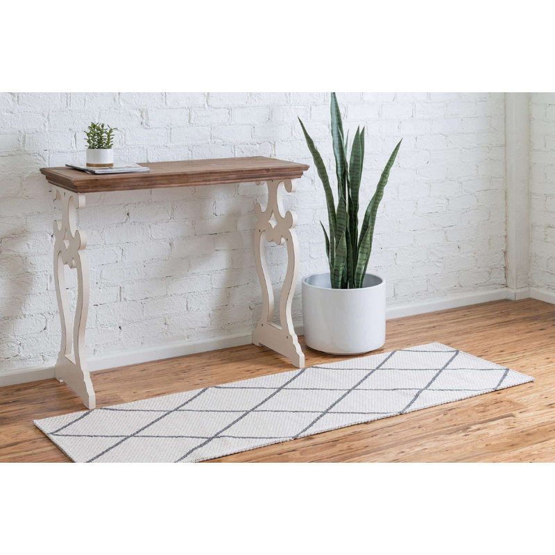 California Cotton Abstract Indoor Rug, Runner 2'2" x 7'4"