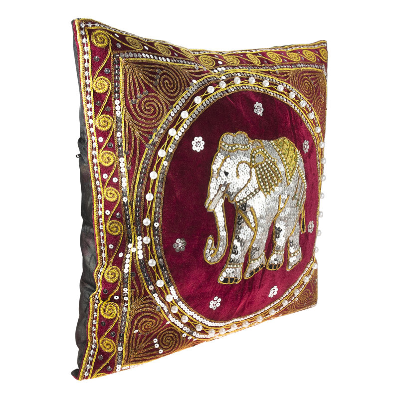 Housse de coussin en coton 16,5 po, Rouge