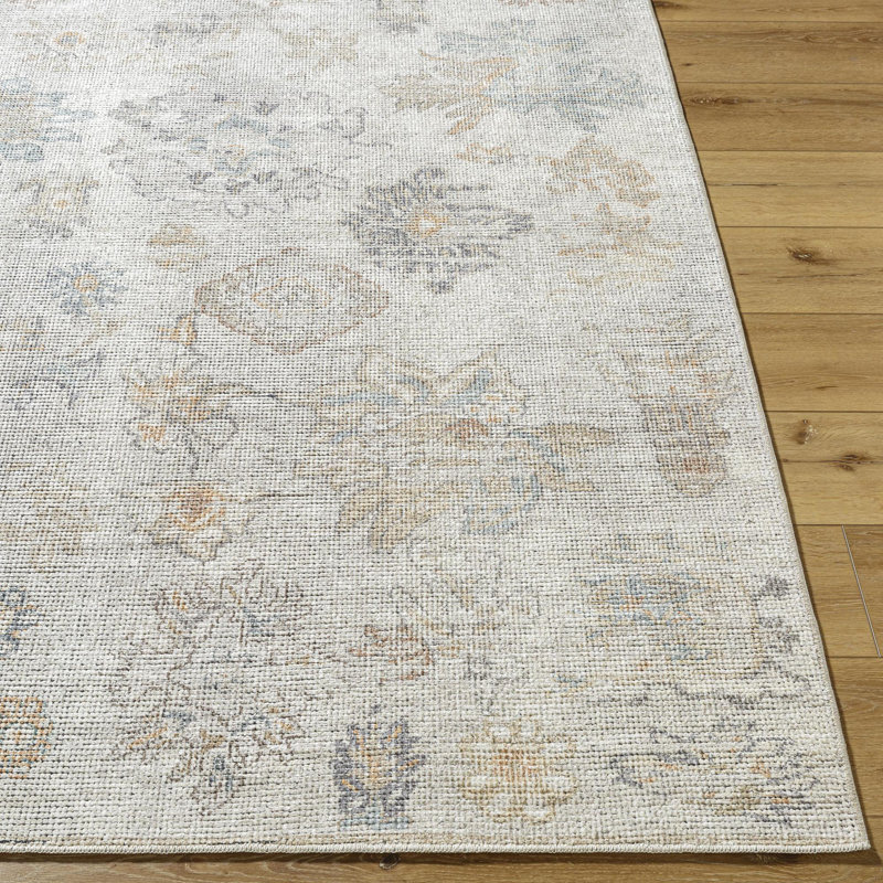 Olympic Light Gray Hand-Knotted Synthetic Area Rug