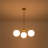 3-Light Opaque White Glass Sphere Chandelier
