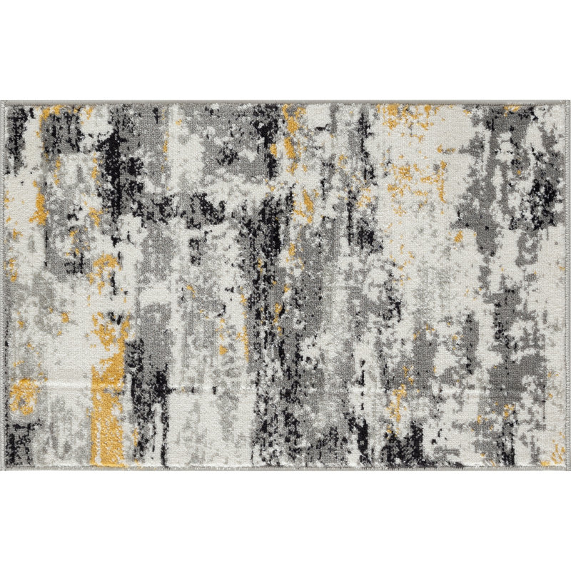 Moises Machine Woven Area Rug, Rectangle 2' x 3'