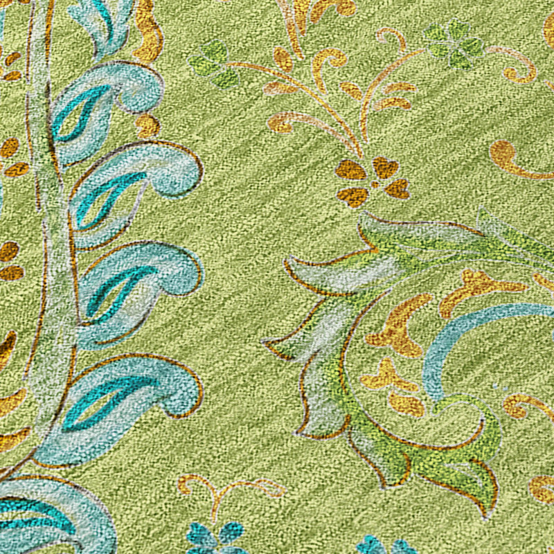 Kinslee Washable Paisley Indoor / Outdoor Rug, Rectangle 1'8" x 2'6"
