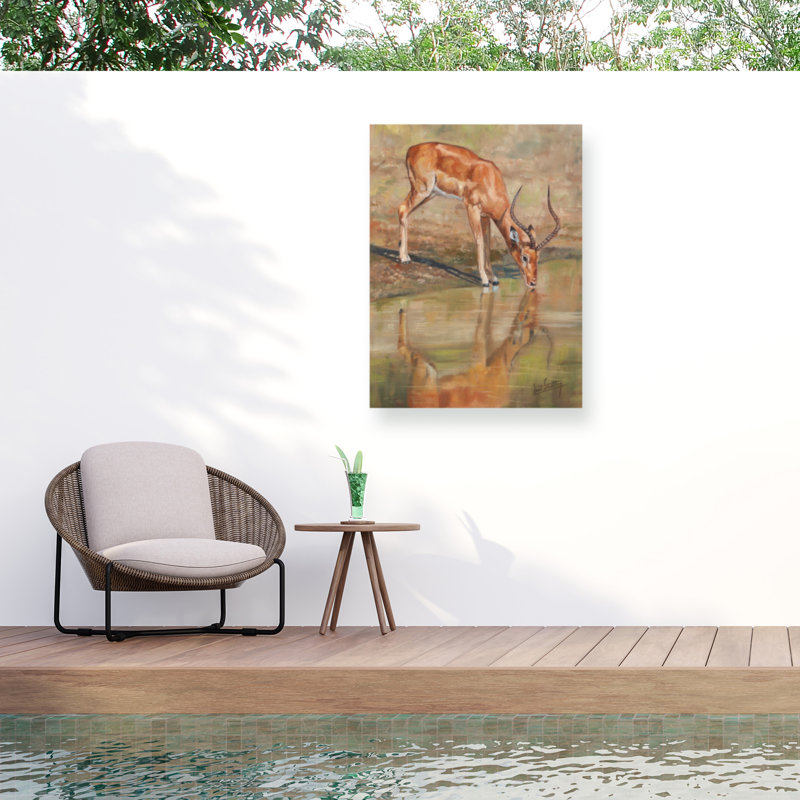 Toile d'extérieur David Stribble Kudu Reflections, H 24 po x l 32 po