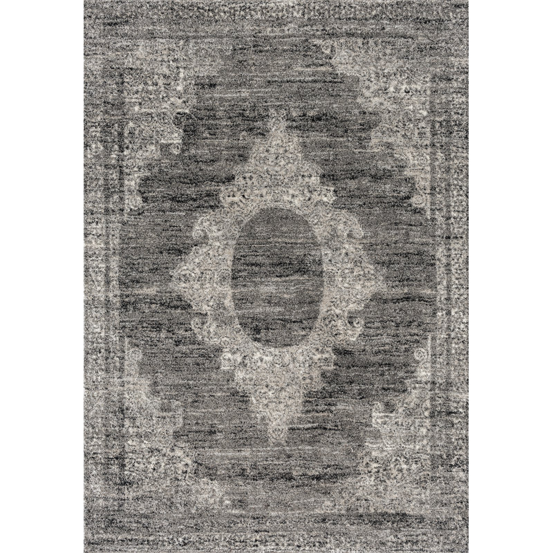 Tapis oriental gris de Sanya Gavarnie, Rectangle 1 pi 10 po x 3 pi