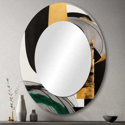 Miroir mural moderne vert moderne Art Deco II