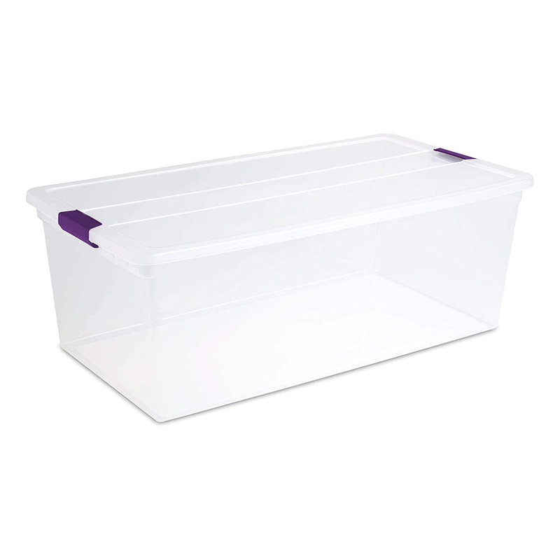 Sterilite Clear View Storage Container Tote w/ Latching Lid