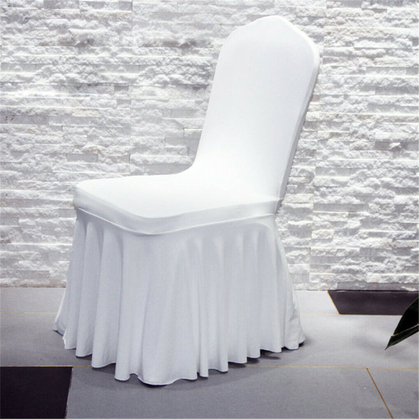 12pcs Stretch Spandex Folding Chair Cover for Wedding Party Dining Banquet  Event (12, White with Open Back) : : Home