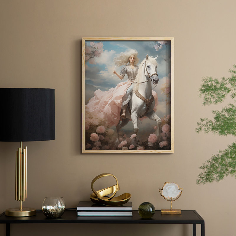 Reproduction encadrée WOMEN Series CMLIX - bois massif, Naturel, 15" H x 12" W