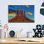  «Mitten With Sunburst» par Chris Vest, art mural en verre acrylique, 16 po x 12 po