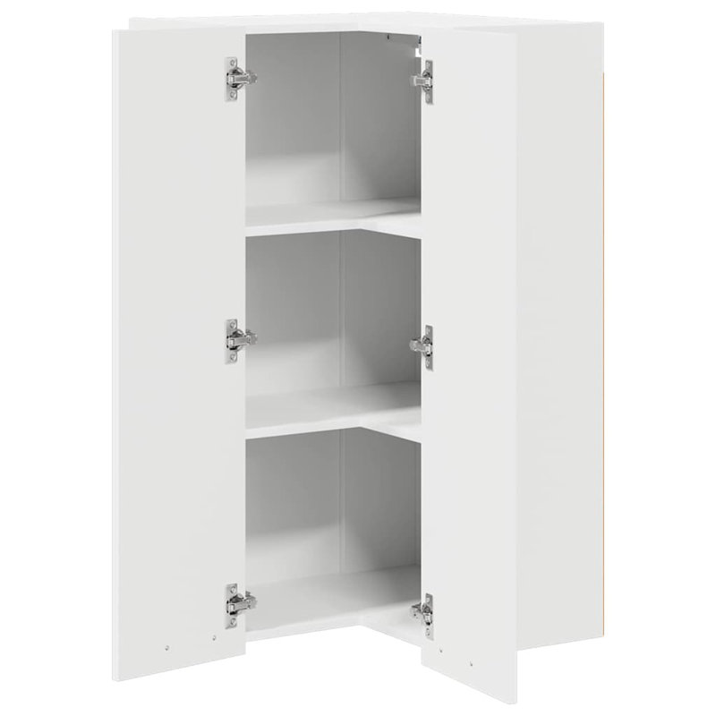 Vidaxl Hanging Cabinet Riga Artisan Oak And White 57 X 57 X 100 Cm, White