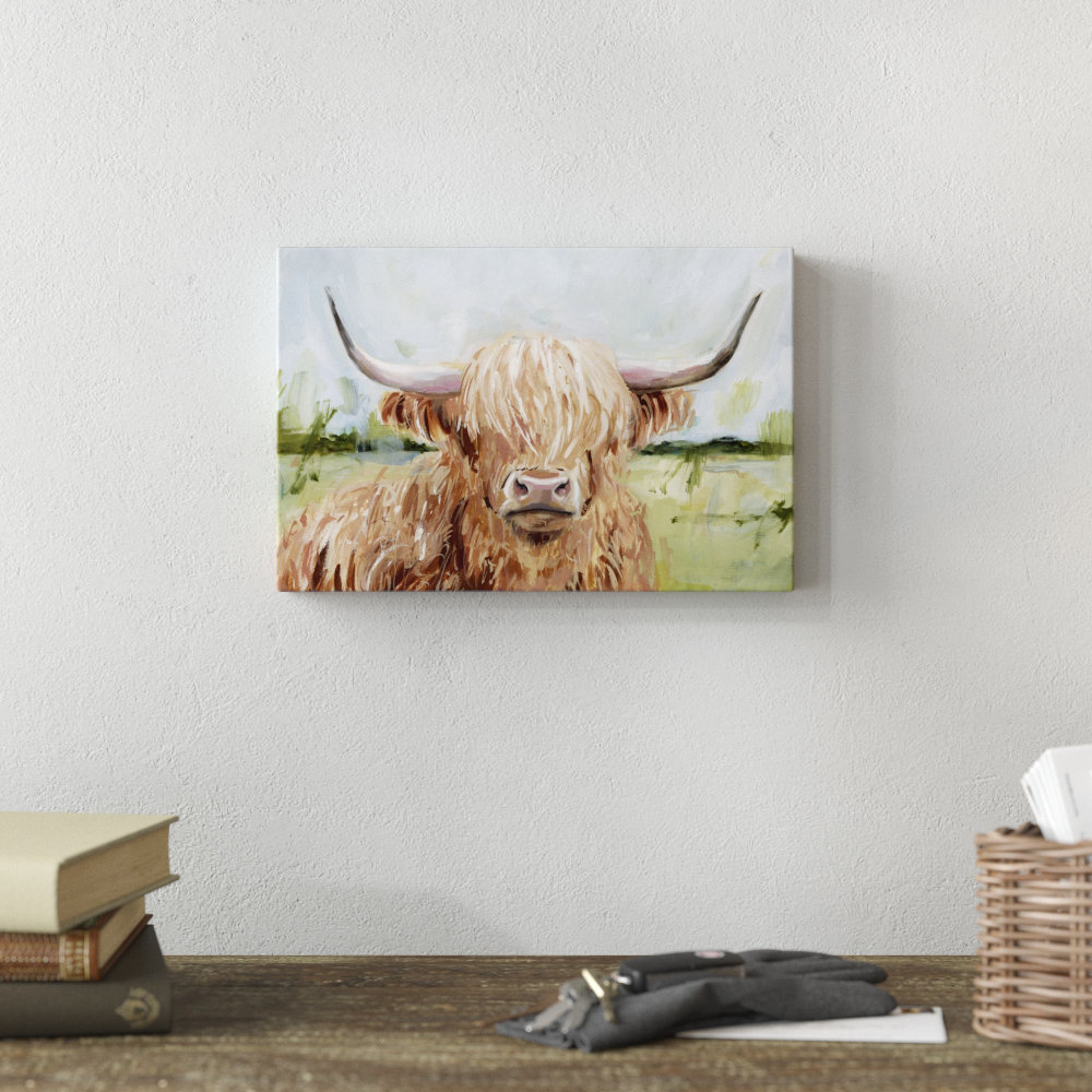 Highland Grazer II by Victoria Borges Painting Print on Canvas Union Rustic 