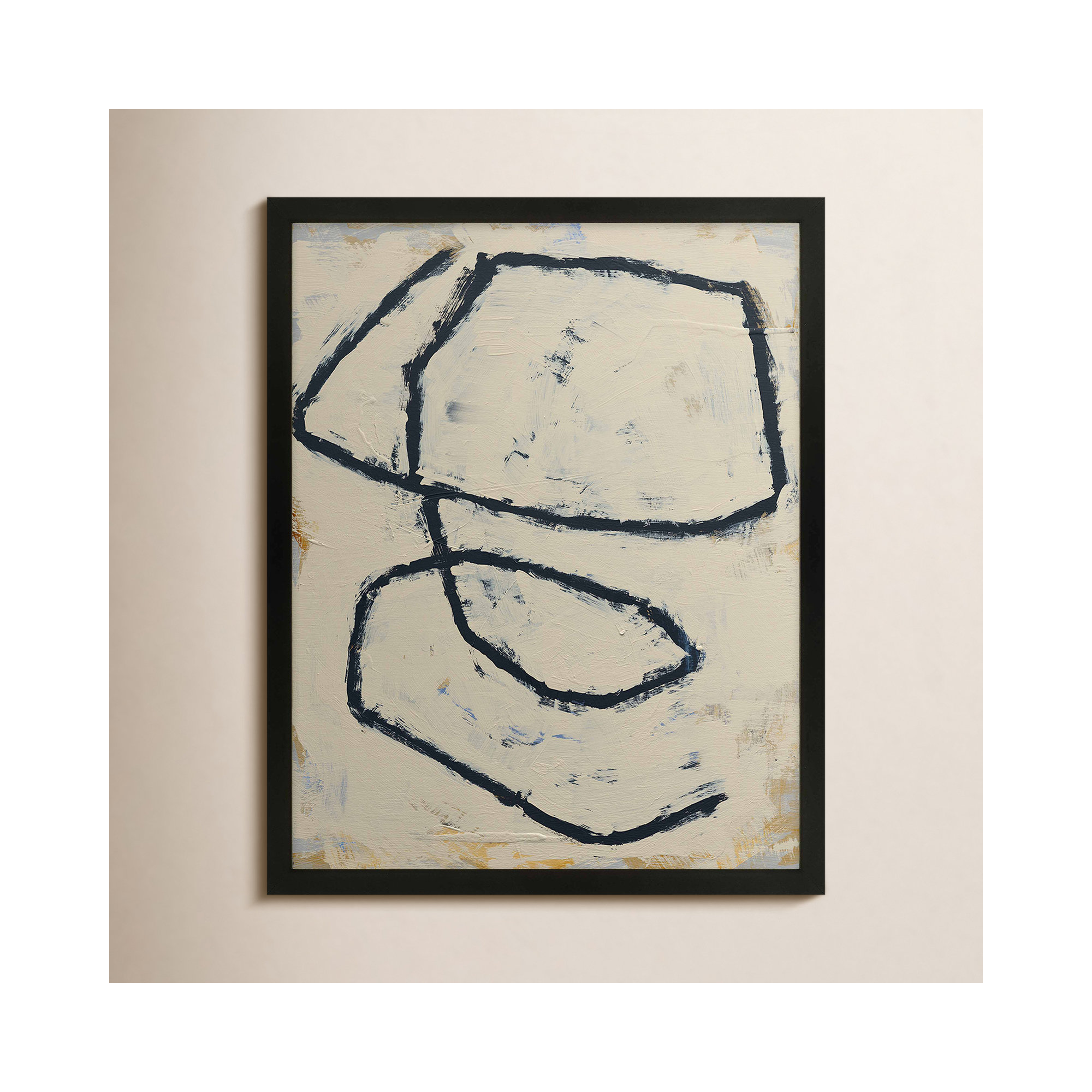 Twisted 4 by Jacques Pilon, Black Framed Paper, 20" H x 16" W x 1.25" D