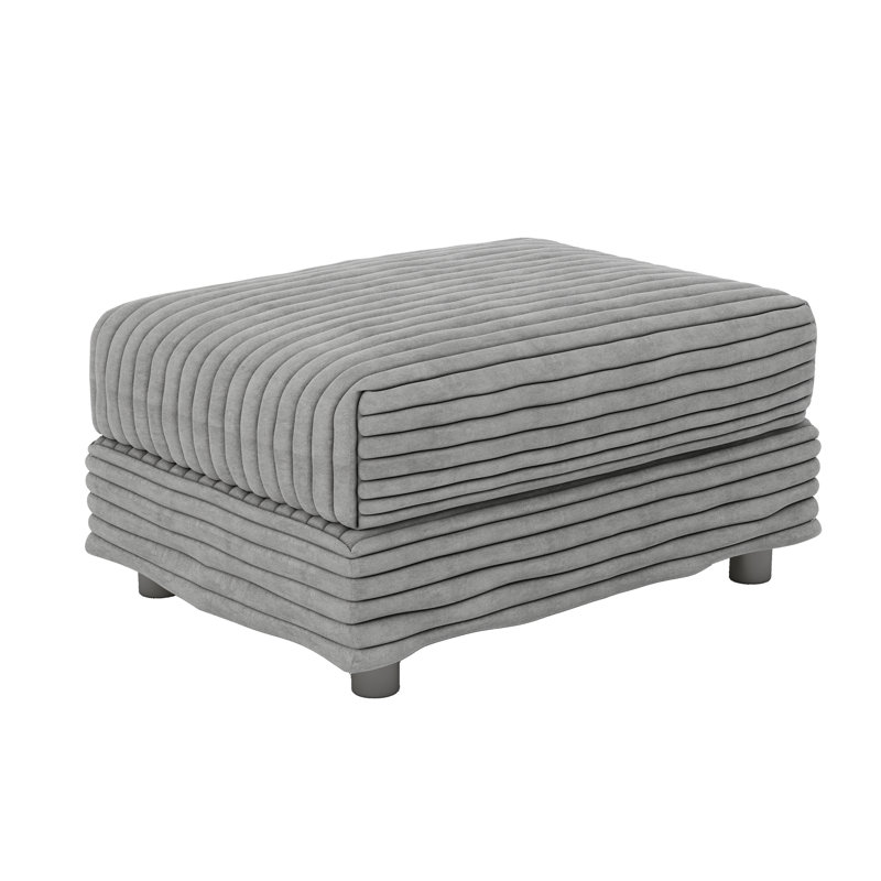 Grey, Corduroy , Home Decor, Combine With 2, 3, 4 Seater Sofas, Multi - Functional Bedside Storage Footstool, Living Rooms, Various Platform