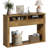Farmhouse Entryway Table, Console Table With 2 Drawers, 2 Compartments And Bottom Shelf, Farmhouse Style Sofa Table-1882458977