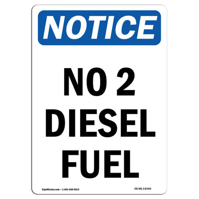 No 2 Diesel Fuel Sign