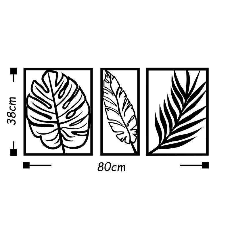 Nykeemah Stylish Black Metal Wall Accessory, 31.5 x 15.0 inches | 100% Durable Metal, Thickness: 0.06 inches | Easy Wall-Mount Design, Lightweight at 2.2 lbs | Perfect for Home Decor, Modern Aesthetic & Unique Touch