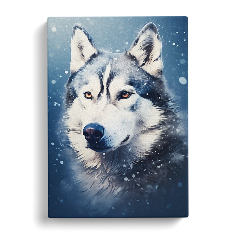 Husky Digital Art No.2 - No Frame Print, 60cm H x 40cm W x 3cm D